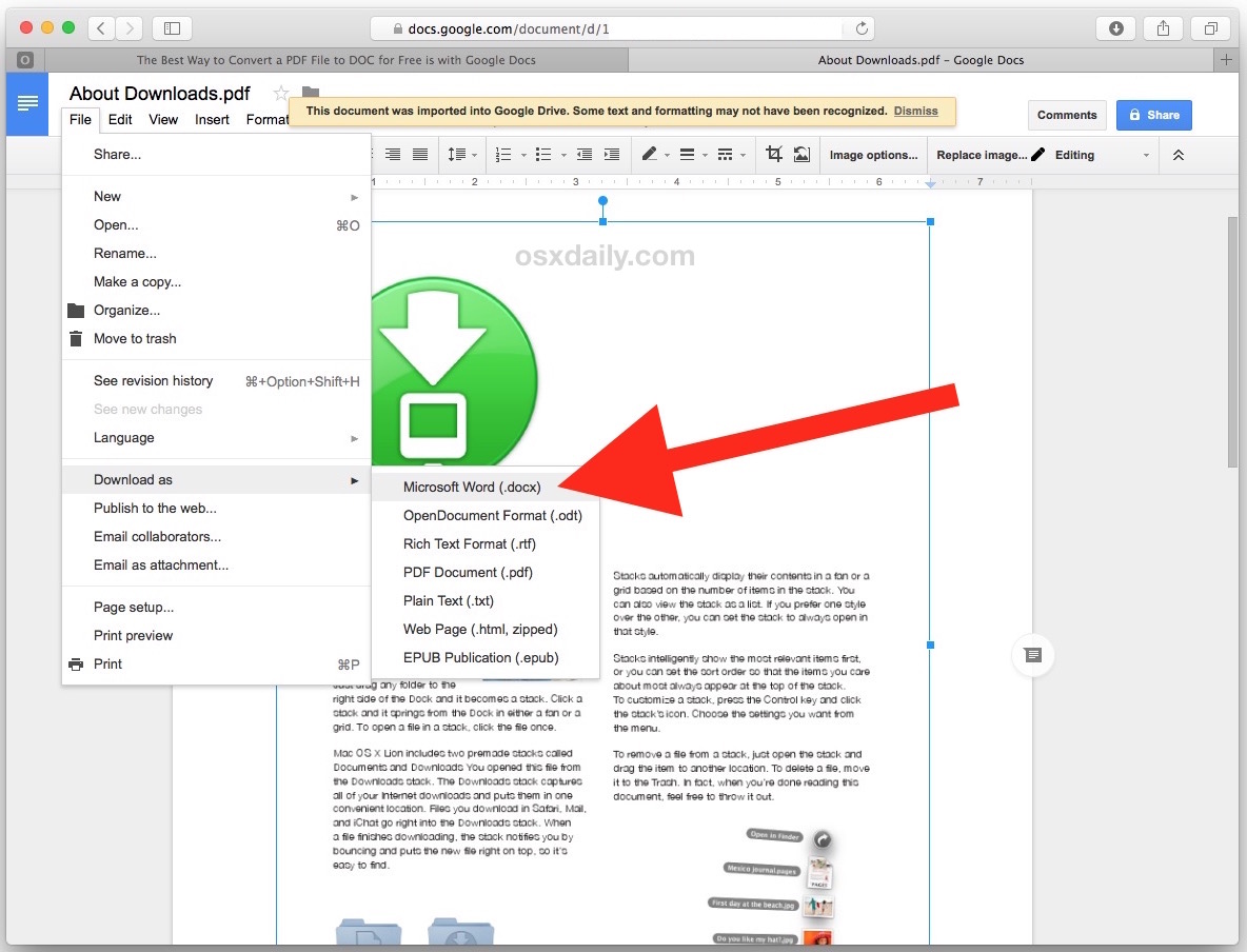 pdf to word for free mac